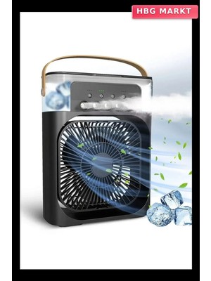 HBG Markt Taşınabilir Sulu Soğutmalı USB Masaüstü Fan 7 Renk LED