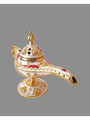 Moontime Alaçatı Buhurdanlık , Tütsülük , Alaaddin Lambası Dekoratif Biblo, Süs Eşyası