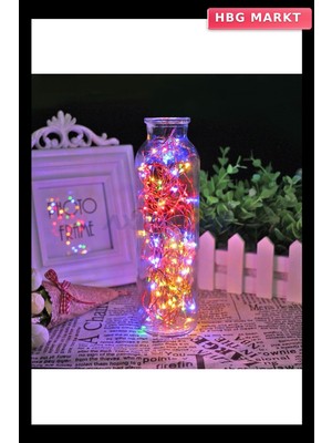 HBG Markt Pilli Dekoratif Peri LED Işık 3 Metre (Rgb) Aydınlatma