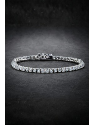 Bereka Jewelry 925 Ayar Gümüş Klasik Su Yolu Bileklik - Pure Light
