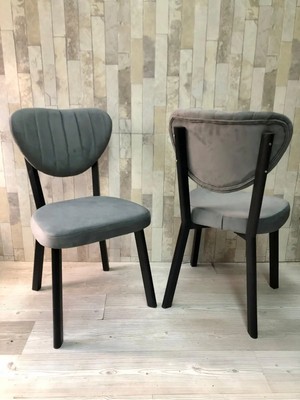 Moontime Alaçatı Elma Sandalye Gri Mutfak Sandalyesi Metal Sandalye Modeli