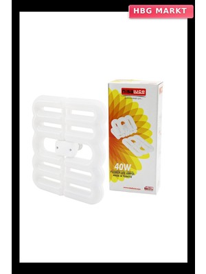 HBG Markt Flower Katlanır LED Lamba 40W E27 Beyaz 3600 Lümen