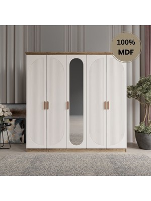Flances Soho 5 Kapak Mdf Gardırop