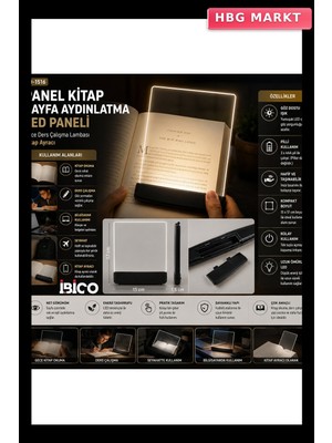 HBG Markt LED Kitap Okuma Paneli 15X17CM Pilli Light Panel