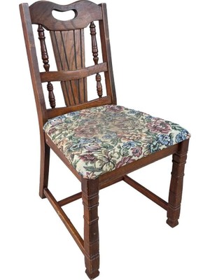 Moontime Alaçatı Vintage Masif Ahşap Yemek Sandalye (1 Adet) AC03