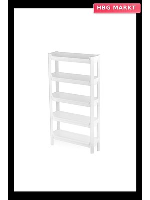 HBG Markt Rafty 5 Katlı Sepet Organizer Düzenleyici Raf Ünitesi 465X145X870MM