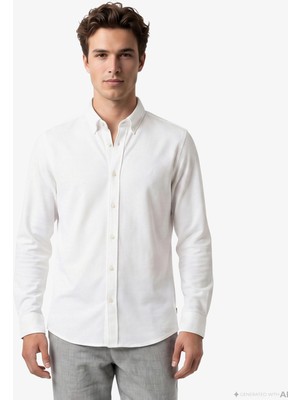Nautica Erkek Beyaz Regular Fit Gömlek W65496T.1BW