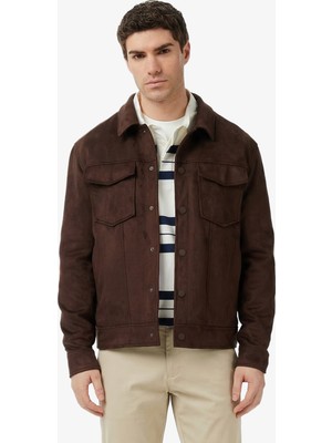 Nautica Erkek Kahverengi Regular Fit Süet Ceket J65016T.2HF