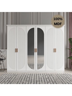 Flances Soho 6 Kapak Mdf Gardırop