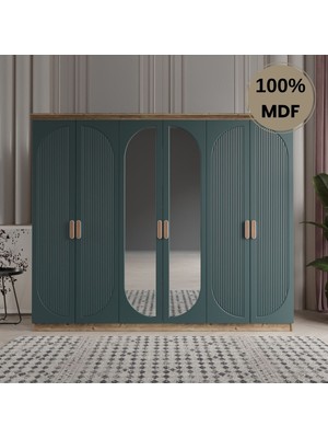 Flances Soho 6 Kapak Mdf Gardırop