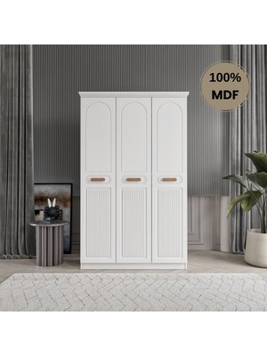 Flances Pera 3 Kapak Mdf Gardırop