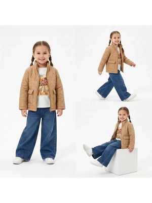 Bemy Store 5/8 Yaş Kot Pantolon Montlu 3 Parça Çocuk Takımı