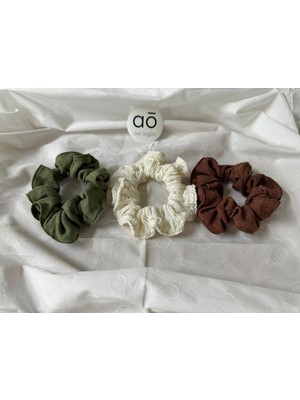Aslı Özgün 3'lü Scrunchie Saç Tokası