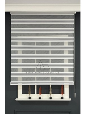 Moontime Alaçatı Siyah Geçişli Dar Plise Zebra Stor Perde (Dayanıklı Alüminyum Kasa)
