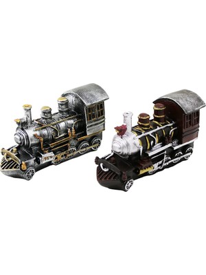 ALK Kumbara Tren Vintage Dekoratif Biblo Kumbara Renkli 20X12X8CM Reçine
