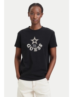 Guess  Elettra Kadın Aktif Regular Fit T-Shirt V6YI04K4268