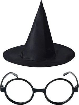 ALK Harry Potter Büyücü Şapkası ve Harry Potter Büyücü Gözlüğü Siyah Renk