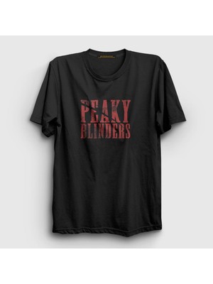 Presmono Unisex Siyah Logo Peaky Blinders T-Shirt
