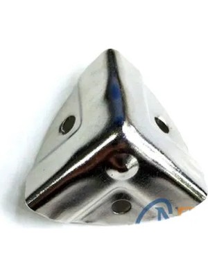 ALK Dekoratif, Kutu, Sandık Köşesi - 35X22 Mm, Küçük, Nikel, 100 Adet