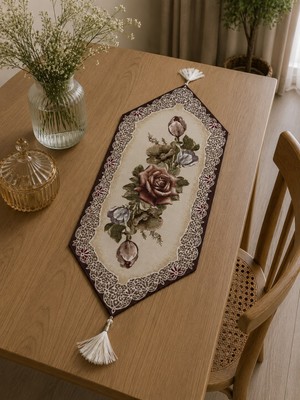 Goblen Dokuma 35 x 85 cm Püsküllü Runner