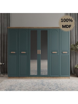 Flances Pera 6 Kapak Mdf Gardırop