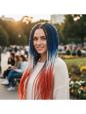 Melonika Afrika Örgüsü ve Rasta Için Sen Ombreli  / Mi / Beyaz / Tcu
