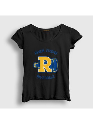 Presmono Kadın Siyah River Vixens Riverdale T-Shirt
