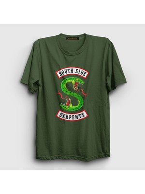 Presmono Unisex Haki South Side Serpents V3 Riverdale T-Shirt