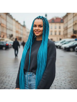 Melonika Afrika Örgüsü ve Rasta Için Sen  / Turkuaz