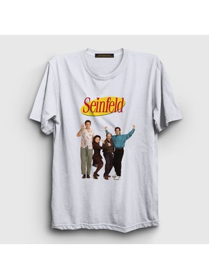 Presmono Unisex Beyaz Cover Seinfeld T-Shirt