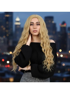 Melonika Fiber Sen Uzun Su Daası Peruk / Sarı