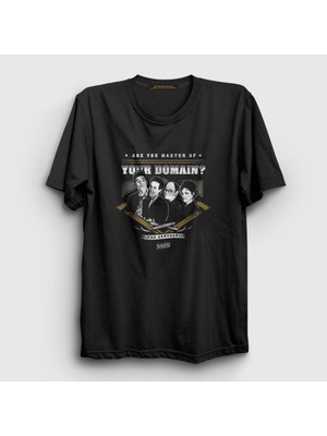 Presmono Unisex Siyah Master Seinfeld T-Shirt