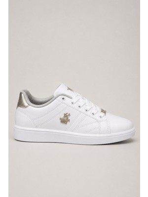 Liger Kadın Sneaker Ayakkabı Beyaz - Altın