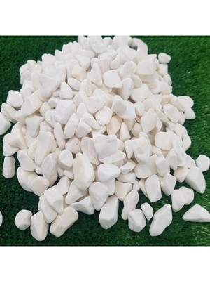 Asitan Beyaz Dolomit Taş, 2 Kg, 1-2 Cm, Dere Taşı Çakıl Taşı