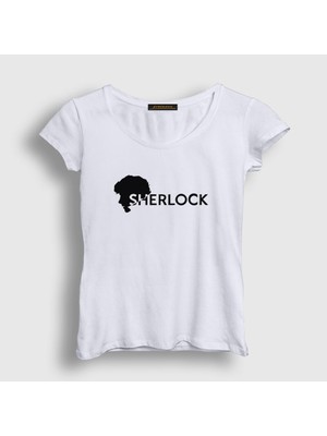 Presmono Kadın Beyaz Series Sherlock Holmes T-Shirt
