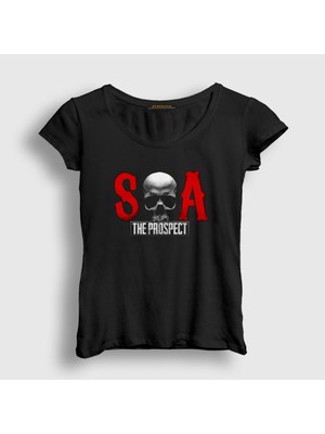 Presmono Kadın Siyah Prospect Sons Of Anarchy T-Shirt