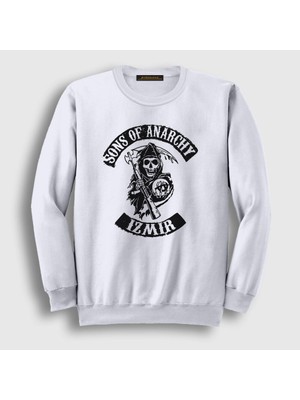 Presmono Unisex Beyaz Izmir Sons Of Anarchy Sweatshirt