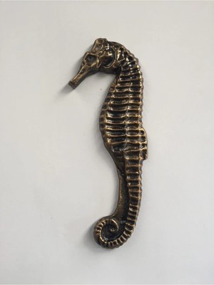 Moontime Alaçatı Deniz Atı Büyük Boy Metal Döküm Dekoratif Duvar Aksesuarı