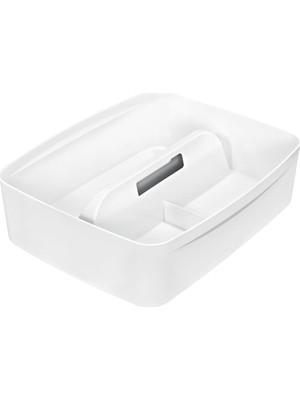 Leitz Mybox Kulplu Geniş Düzenleme Aparatı, Plastik, Beyaz, 53220001