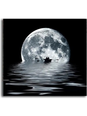 Moontime Alaçatı Aya Doğru Kürek Tablo 40 x 60 cm