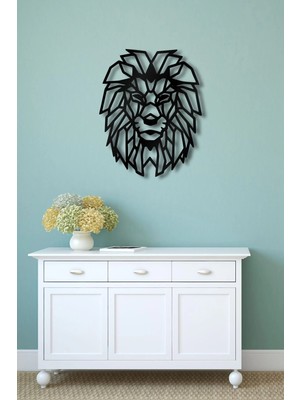 Moontime Alaçatı Polygon Lion Arslan Ahşap Duvar Dekoru