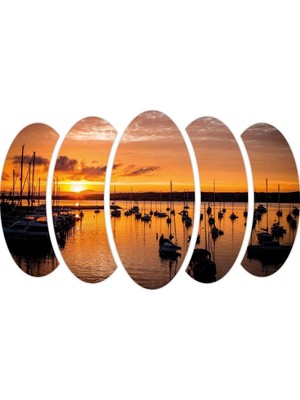 Moontime Alaçatı Tekne Sahil Deniz Mdf Tablo 1354 (Model A)
