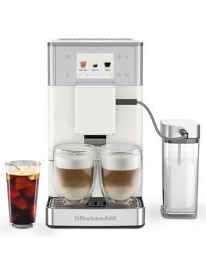 Kitchenaid Tam Otomatik Espresso Makinesi Kf4 Buzlu Kahve Özellikli - Porcelain WHITE-5KES8454EPL