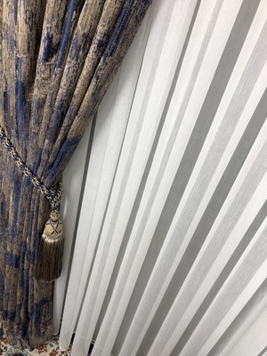 Rendecioğlutekstil Tül Perde Simli Bamboo Kumaş Ütü Istemez 1. Kalite 200 x 260 Ekru (Kırık