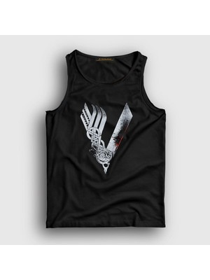 Presmono Unisex Siyah Logo Vikings Atlet