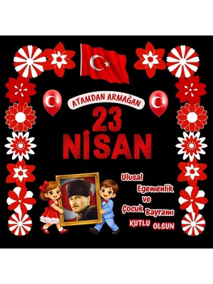 23 Nisan Çocuk Bayramı Parçalı Pano Süsü Model 01 / Okul ve Sınıf Panosu Figür Seti