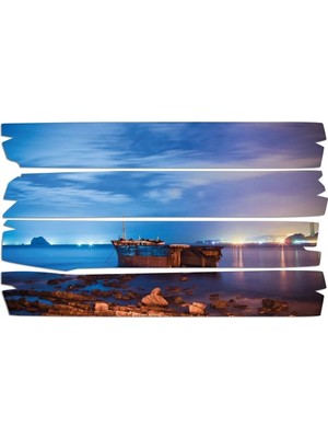 Moontime Alaçatı Tekne Sahil Deniz Mdf Tablo 1380 (Model E)