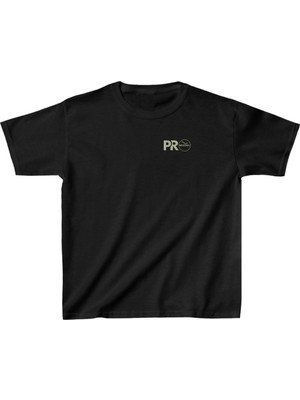 Tarz Yeri Unisex Çocuk Baskılı T-Shirt - Siyah