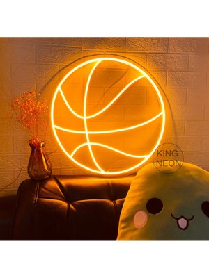 Moontime Alaçatı Basketbol Topu  Neon LED Işıklı Yazı