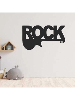 Moontime Alaçatı Rock & Gitar 40 x 22 Tablo Lazer Kesim Duvar Dekoru & Süsü